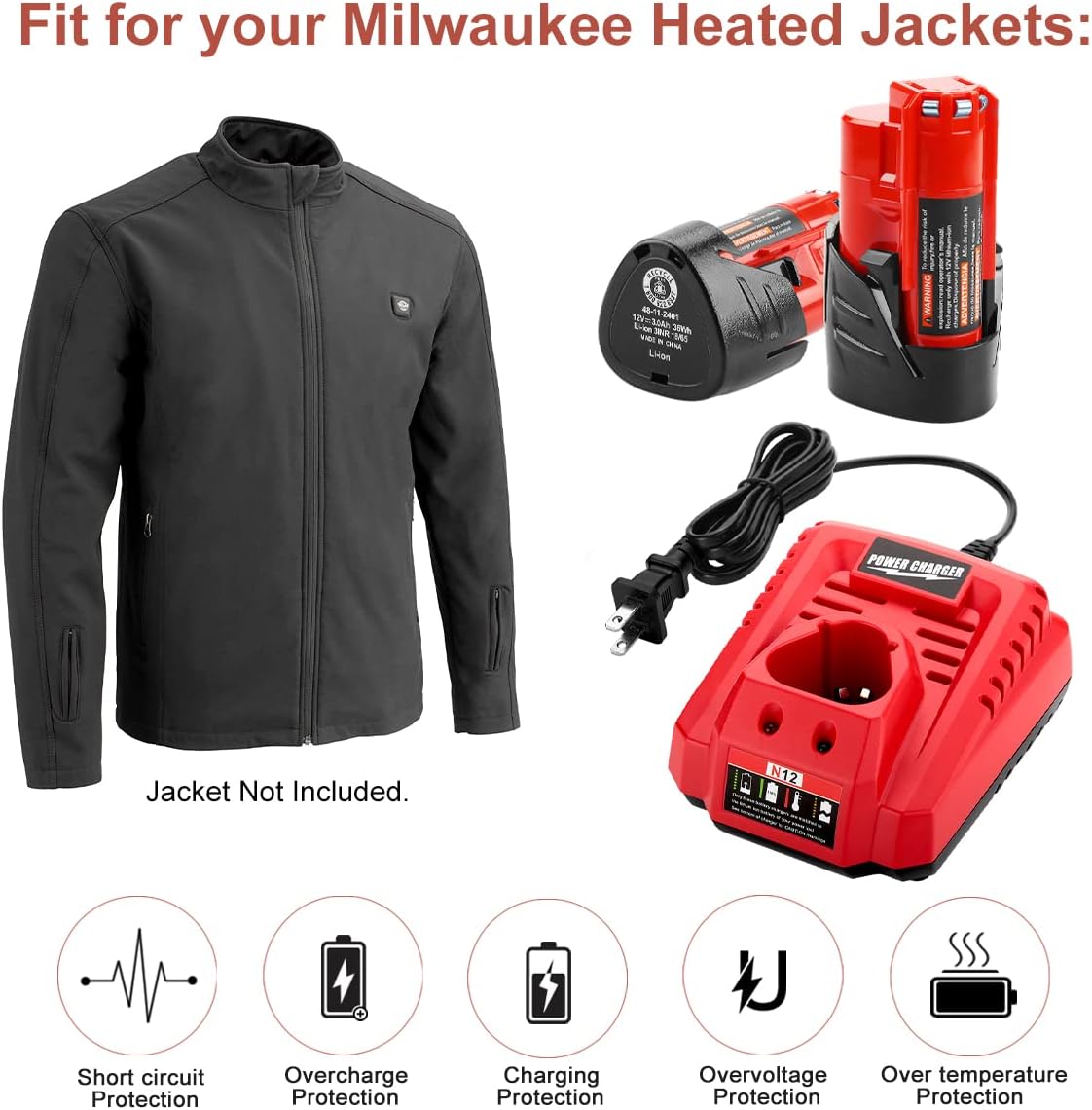 ANTRobut 2 Pack 3500mAh Replacement Lithium 12V Mil-Waukee M 12 Battery   Rapid Charger for Mil-Waukee M 12 Battery Charger